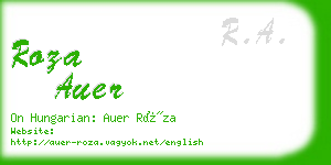 roza auer business card